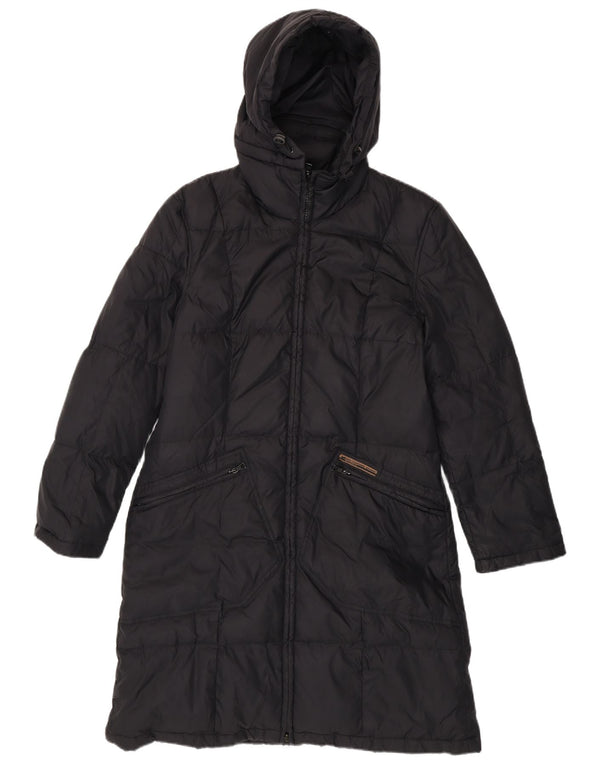 Abrigo acolchado con capucha para mujer Gas UK 44 Mediano Poliamida negra