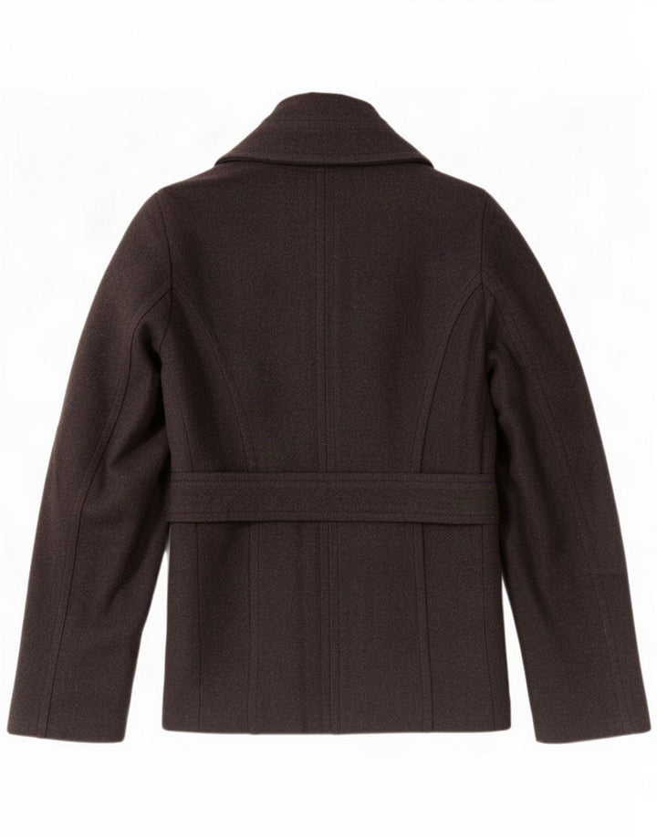 Zara Womens Pea Coat UK 10 Small Grey