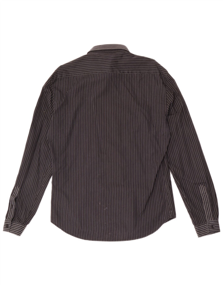Camisa Roberto Cavalli Hombre IT 50 Mediana Algodón Rayas Negras