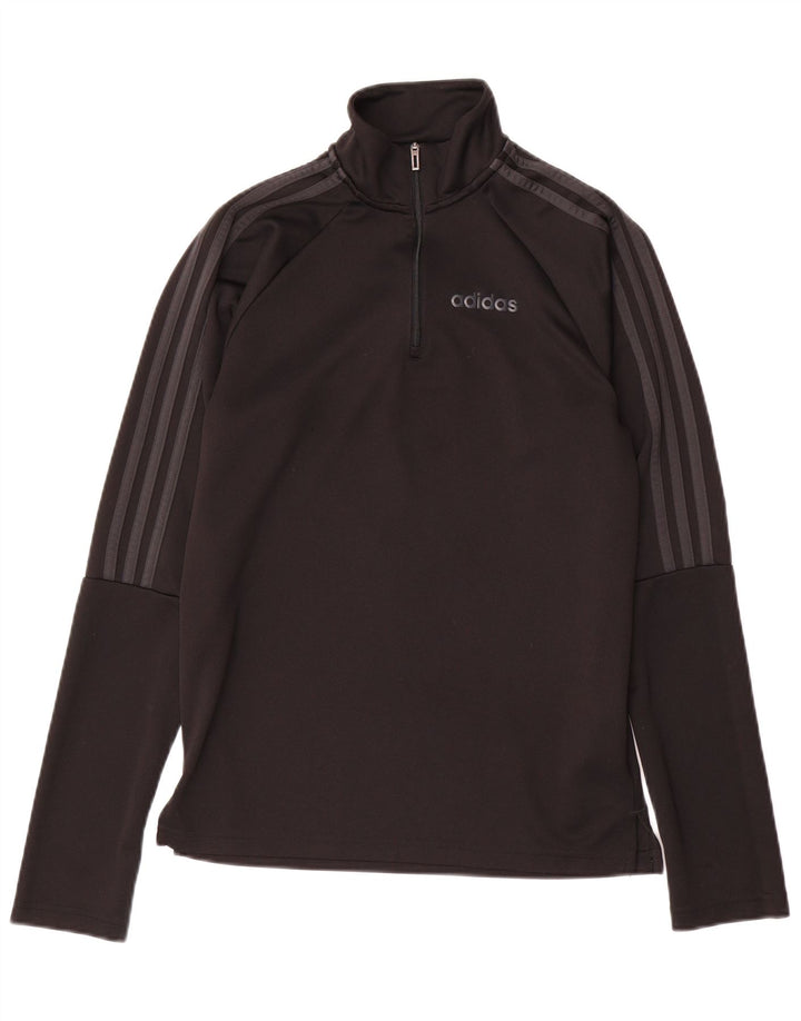 ADIDAS Hombre Aeroready Zip Neck Jersey Chándal Top Pequeño Negro