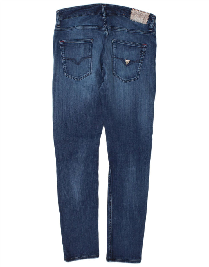 Guess Vaqueros Slim Hombre W32 L30 Azul Lyocell