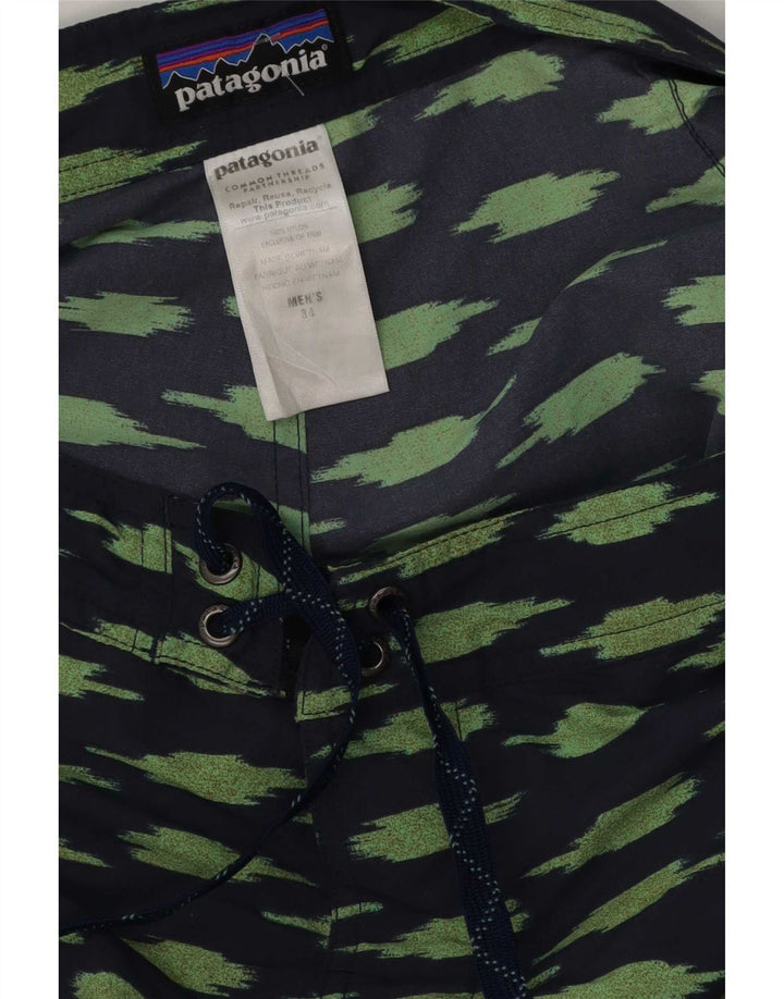 Patagonia Hombre Bañador con estampado abstracto Bañador grande Poliéster azul marino