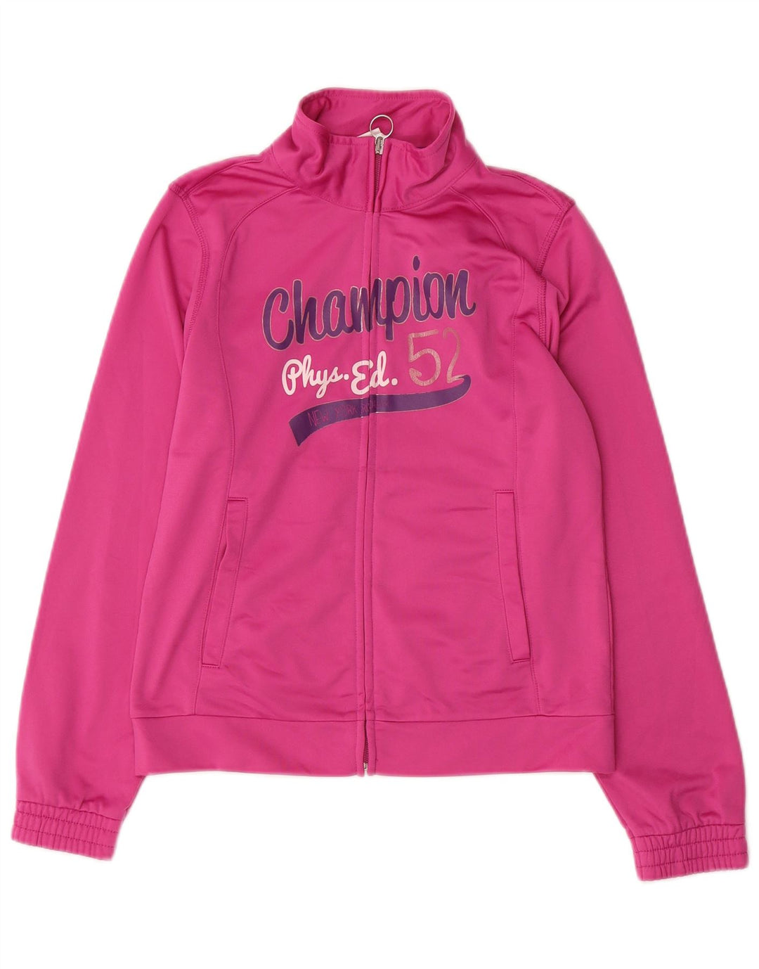 CHAMPION Chaqueta superior de chándal con gráfico para niñas 11-12 años Grande Rosa