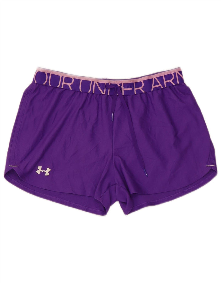 Under Armour Mujer Gráfico Regular Pantalones Cortos Deportivos Pequeño Púrpura