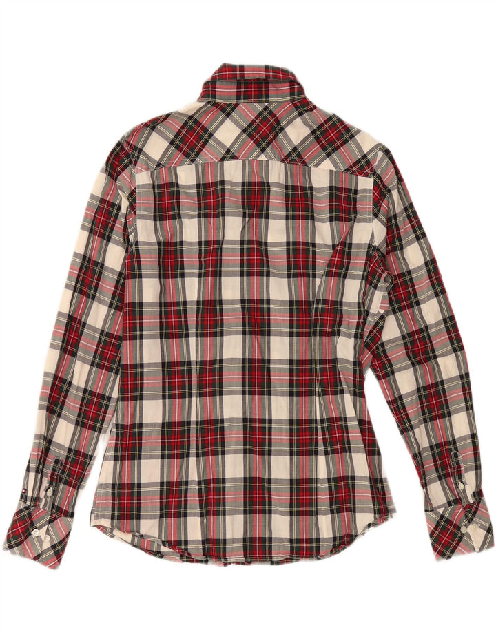 TOMMY HILFIGER Womens Shirt US 10 Large Red Check Cotton Vintage Tommy Hilfiger and Second-Hand Tommy Hilfiger from Messina Hembry 