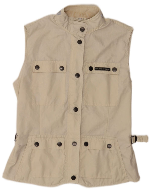 Tucano Urbano Chaleco utilitario para mujer UK 46 Grande Poliéster beige