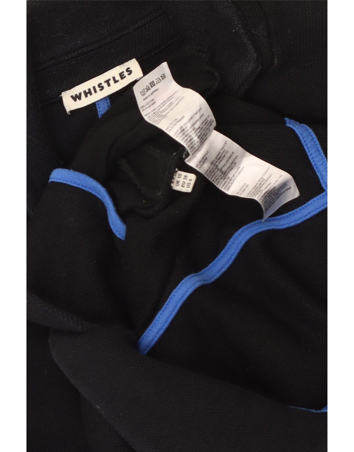 Whistles Chaqueta tipo blazer de 2 botones para mujer Reino Unido 10 Small Algodón negro