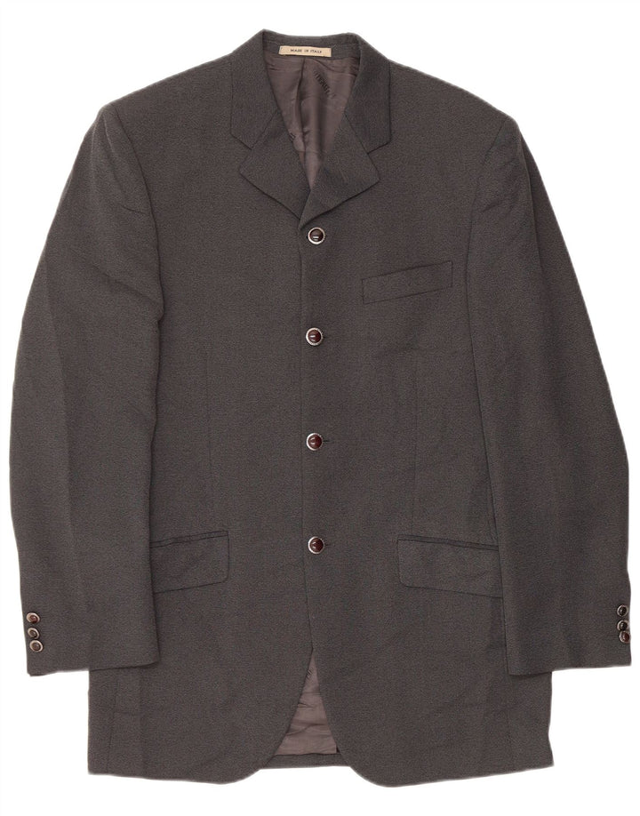 Carlo Pignatelli Chaqueta tipo blazer larga con 4 botones para hombre IT 48 Gris medio
