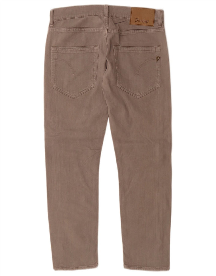Vaqueros Dondup Mujer Crop Slim W27 L26 Algodón Gris