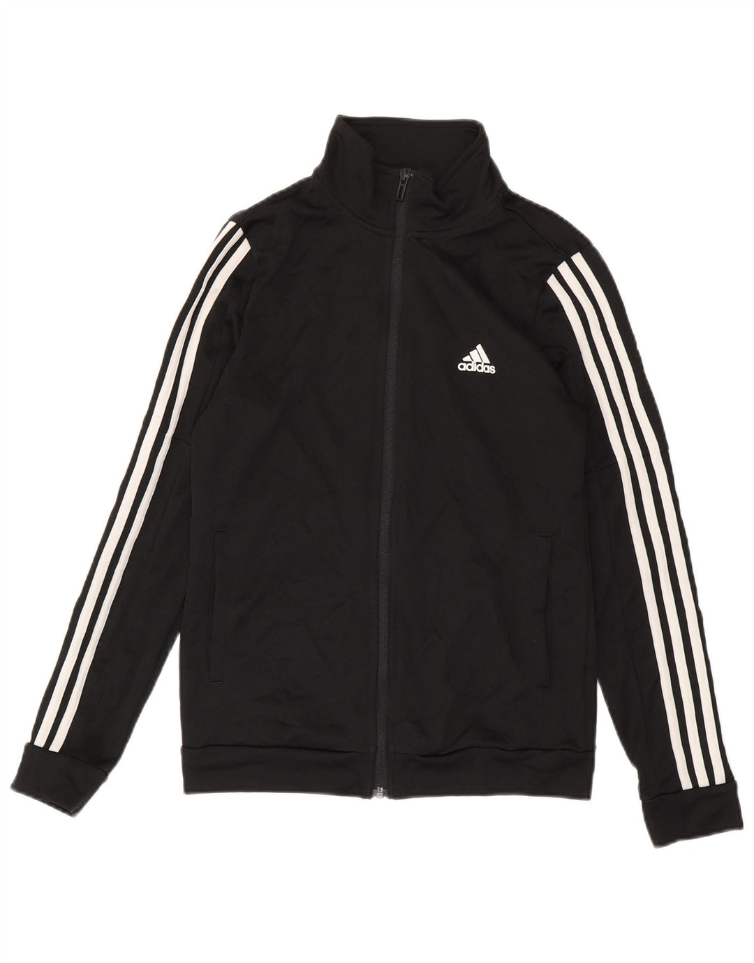 Adidas - Chaqueta de chándal para mujer, talla 8/10, poliéster negro pequeño