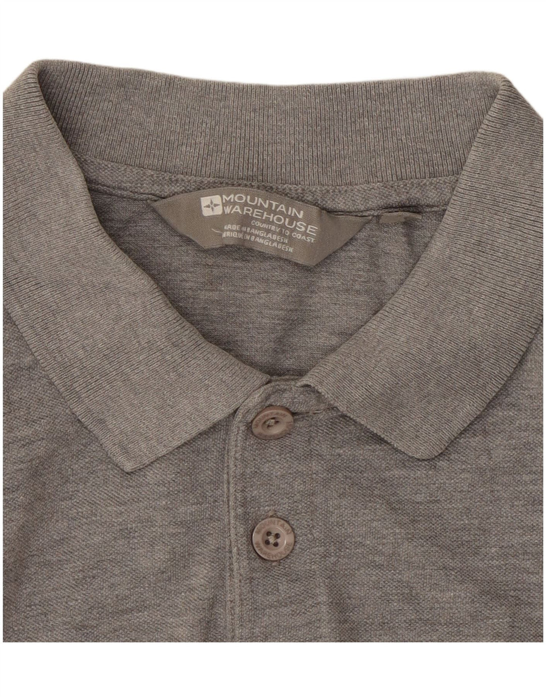 Polo holgado de algodón gris medio para hombre de Mountain Warehouse
