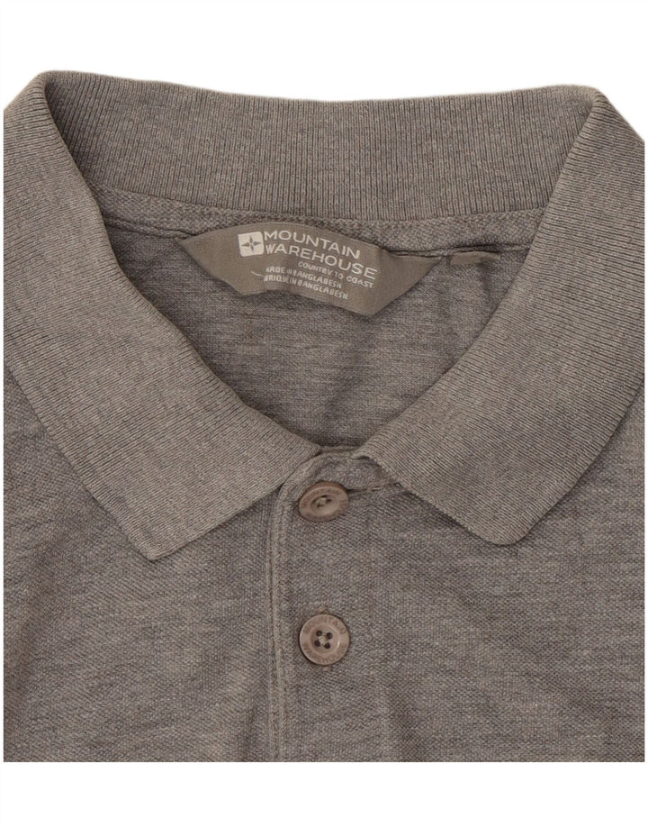 Polo holgado de algodón gris medio para hombre de Mountain Warehouse
