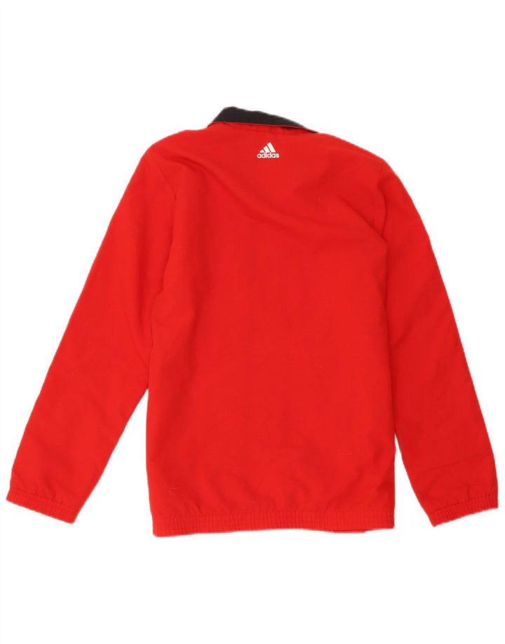 Adidas Boys Graphic Chándal Top Chaqueta 13-14 Años Rojo Poliéster