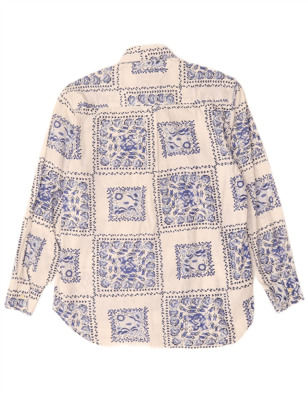 Colección Camisa Mujer Talla 42/44 Grande Algodón Floral Blanco