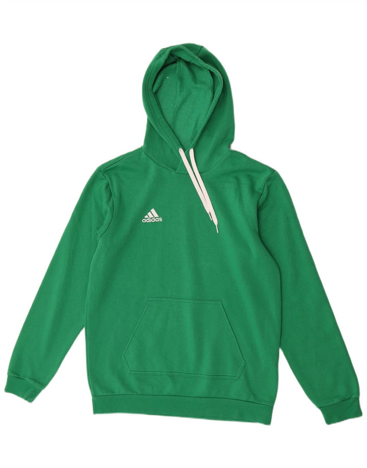 Adidas Hombre Sudadera Con Capucha Jumper Algodón Verde Medio
