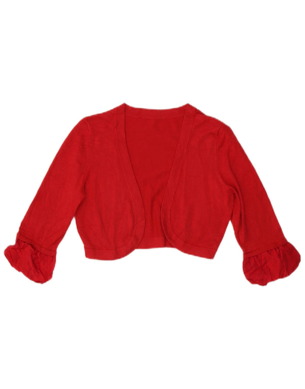 Coast Cárdigan Bolero de Manga 3/4 para Mujer UK 10 Small Viscosa Roja