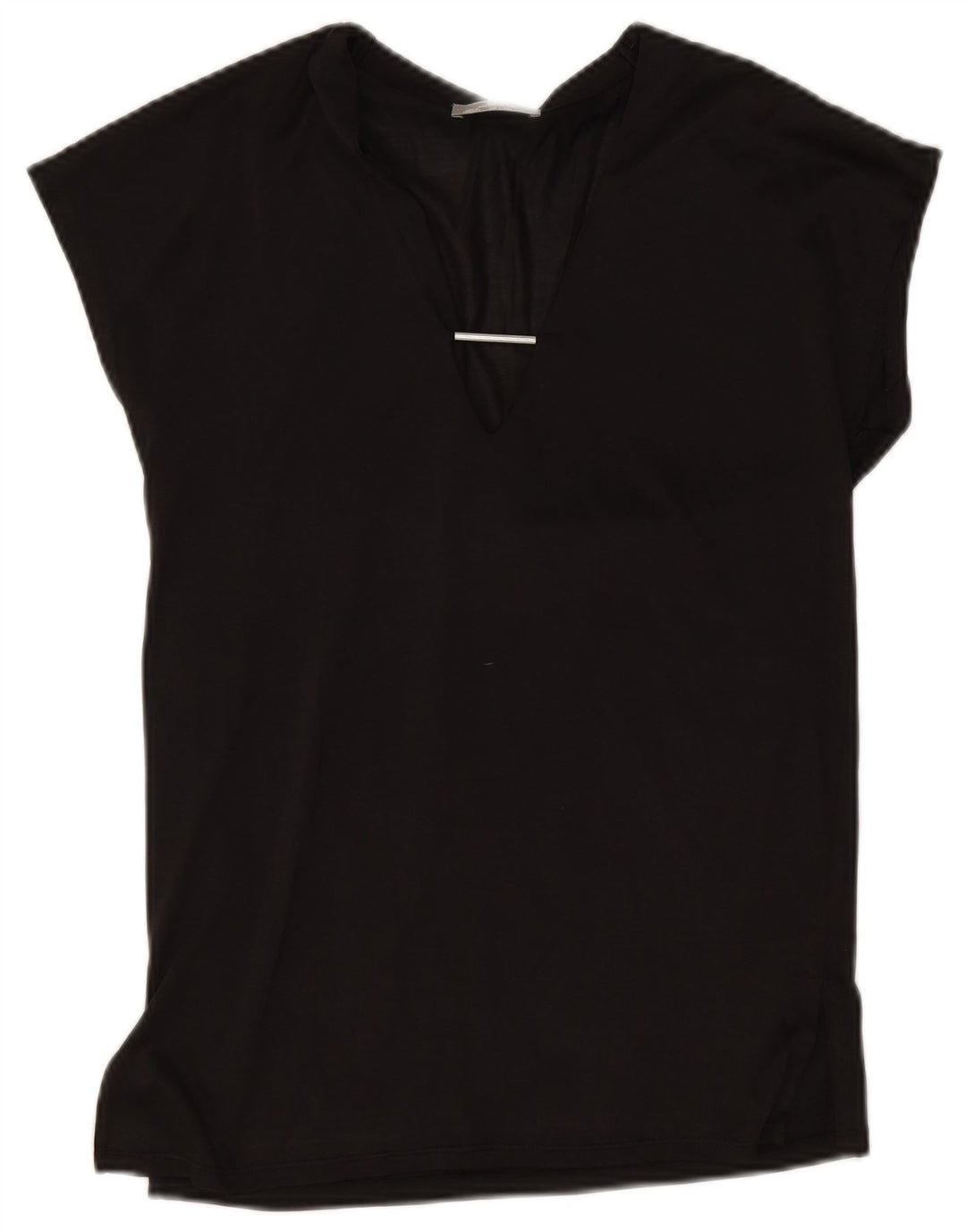 Zara Mujer Blusa Top UK 10 Small Negro