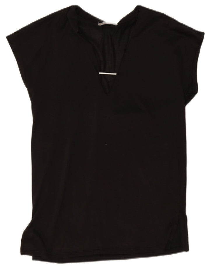 Zara Mujer Blusa Top UK 10 Small Negro