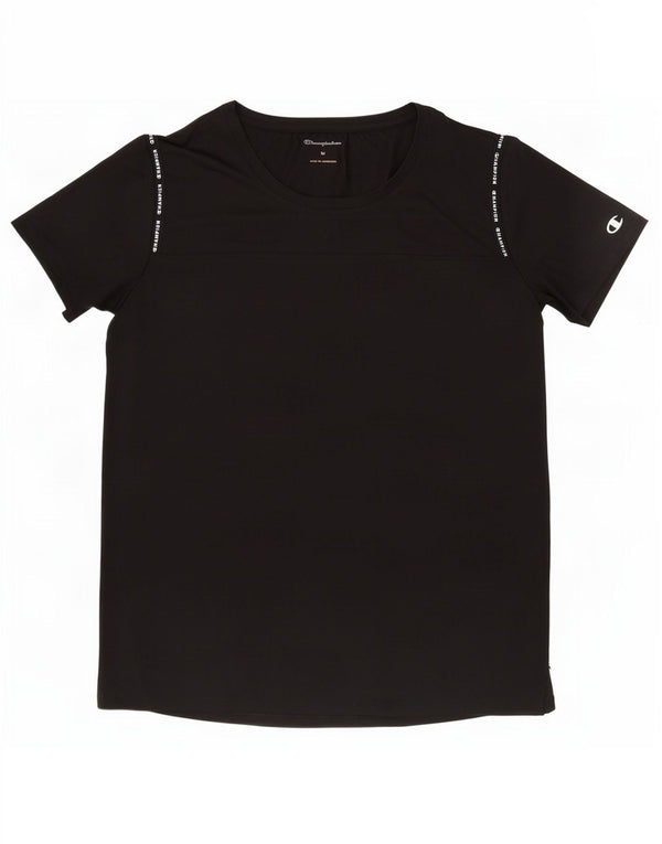 Champion Camiseta gráfica para mujer Top UK 12 Mediano Negro Poliéster