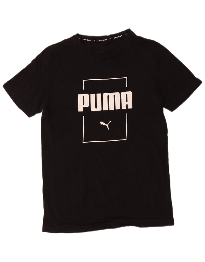 Puma - Camiseta gráfica para hombre, talla pequeña, algodón negro