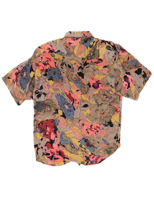 Orso Poeta Camisa con estampado abstracto para mujer, talla 44, talla M, multicolor