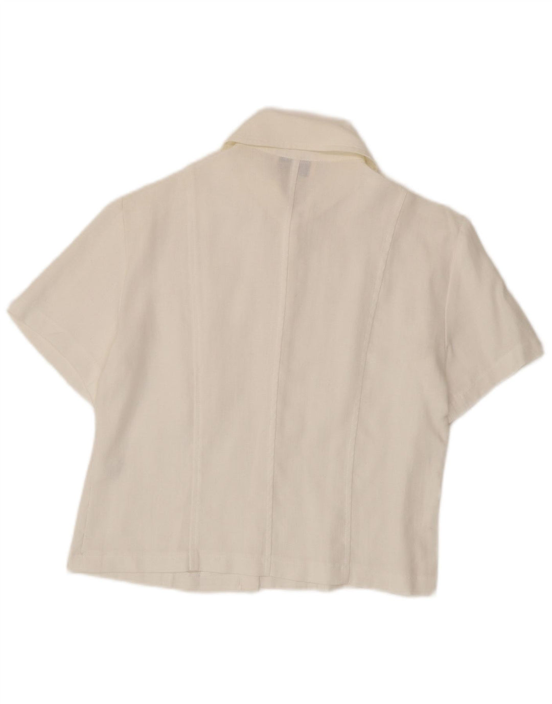Camisa Antonelle Mujer Manga Corta IT 42 Medium Lino Blanco