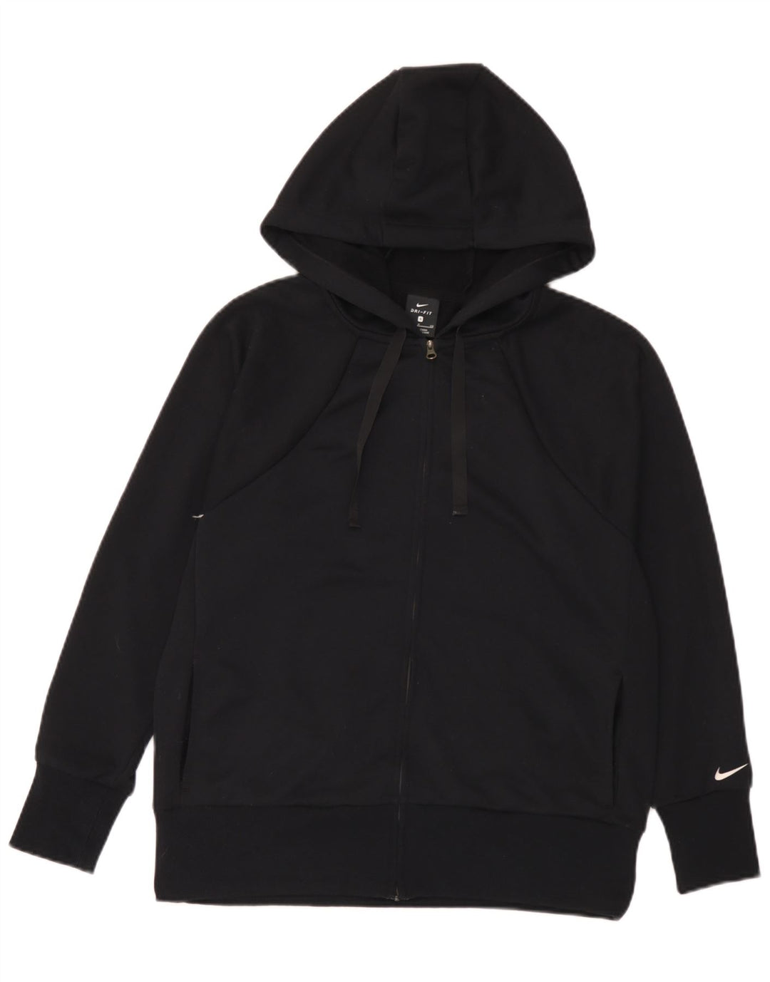 Nike Dri Fit Sudadera con capucha y cremallera para hombre, talla pequeña, color negro