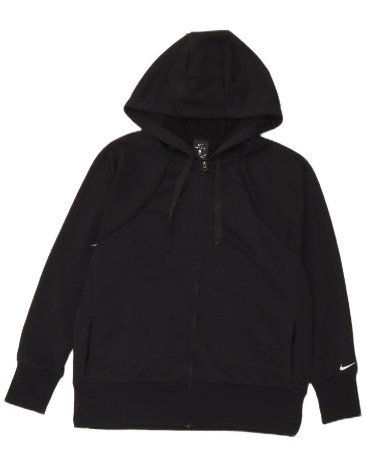 Nike Dri Fit Sudadera con capucha y cremallera para hombre, talla pequeña, color negro