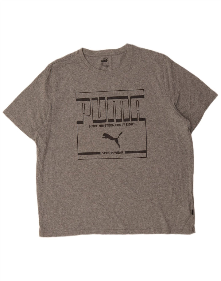 PUMA Camiseta gráfica para hombre Top XL Algodón gris