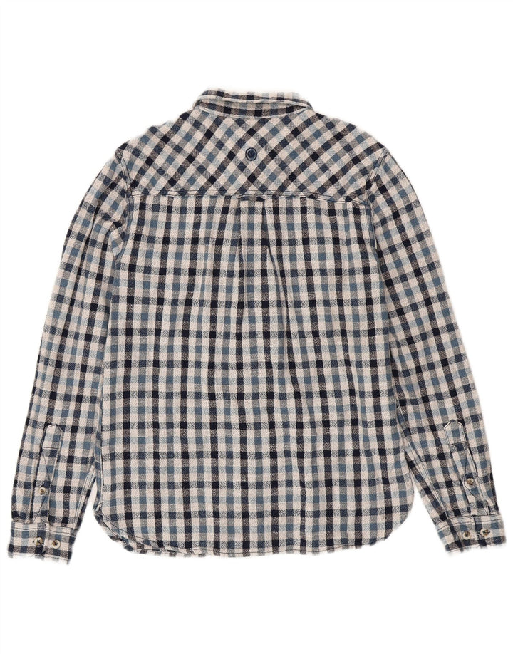 Camisa de franela para hombre de Fat Face de algodón a cuadros en azul medio