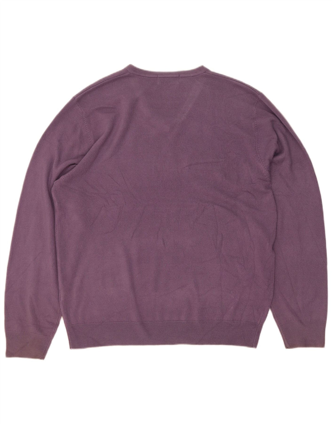 Marks & Spencer - Jersey tipo jersey con cuello en V para hombre, color azul, talla grande, color morado