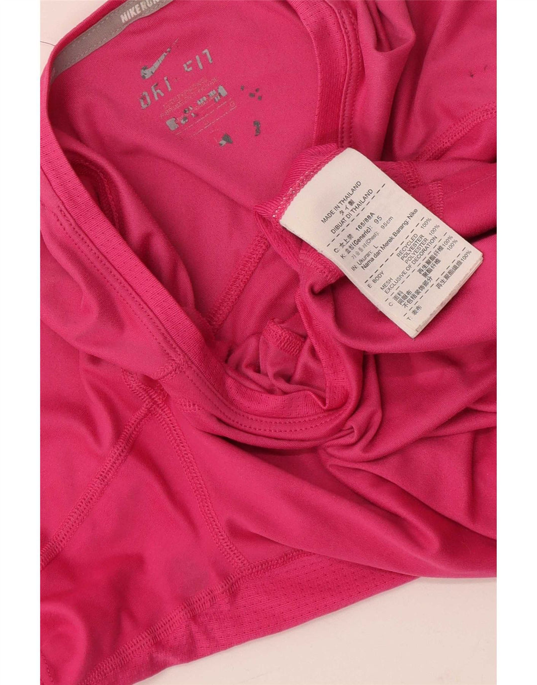 Nike Camiseta Dri Fit para Mujer UK 40 Poliéster Rosa Mediano
