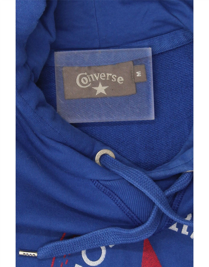 Converse Hombre Sudadera Con Capucha Gráfica Jersey De Algodón Azul Medio
