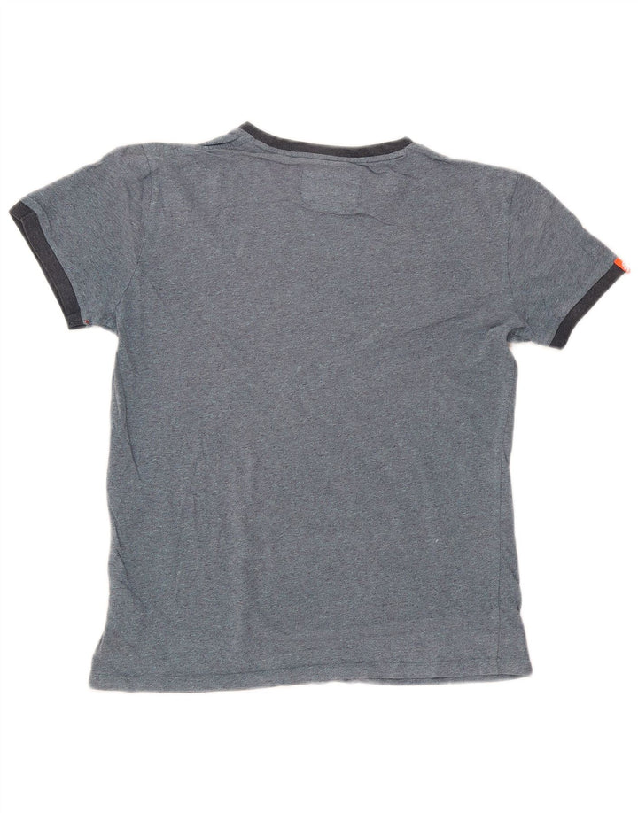 Superdry Hombre Camiseta Top Small Azul Marino Algodón