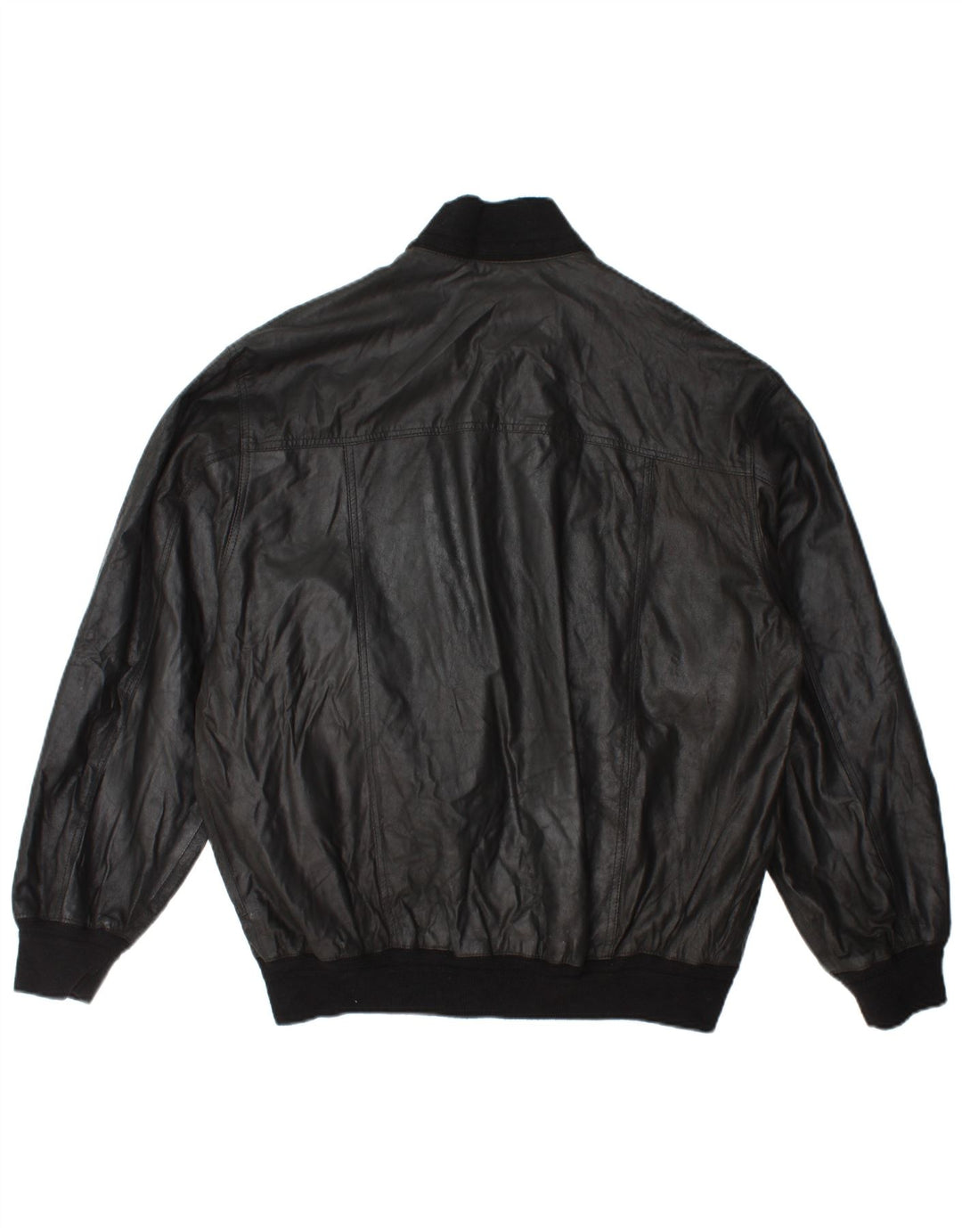 Vintage hombres bombardero chaqueta de cuero IT 54 2XL cuero negro