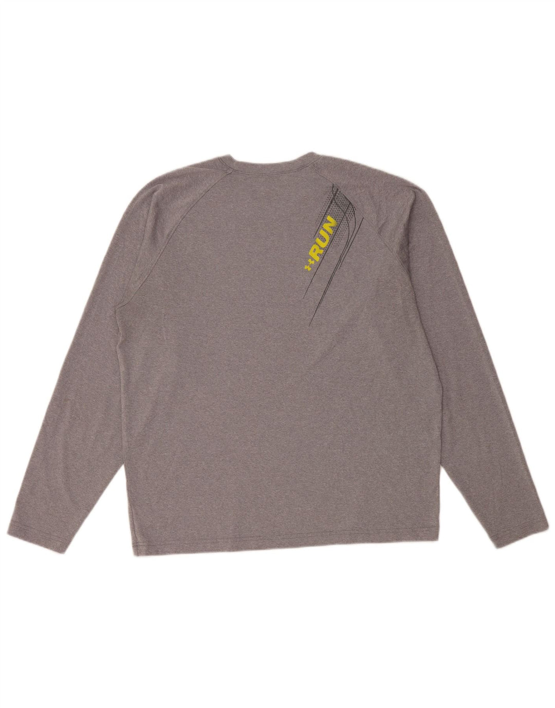 UNDER ARMOUR Camiseta gráfica Heat Gear para hombre de manga larga poliéster gris grande