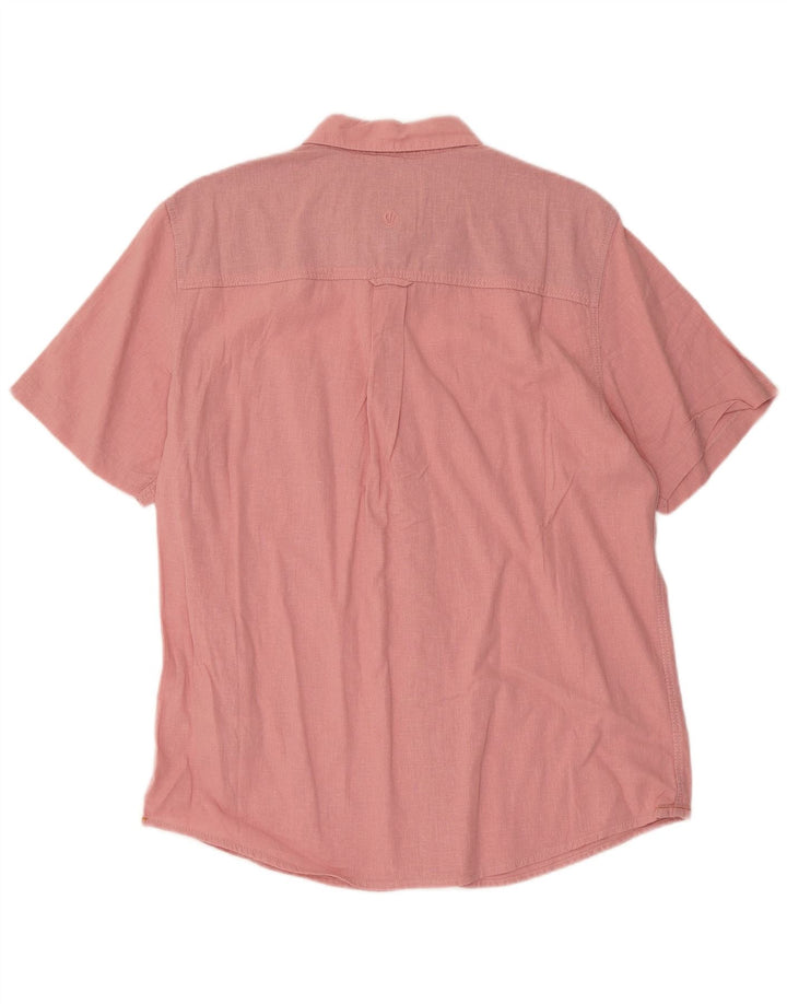 Camisa de manga corta para hombre Fat Face Lino rosa medio