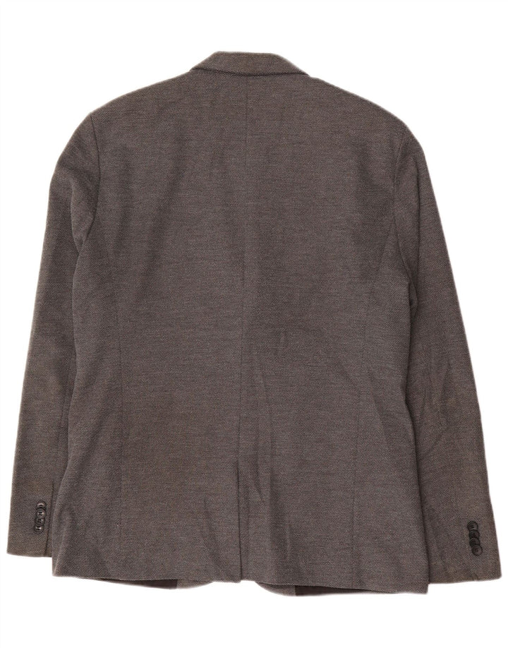 Zara Chaqueta Blazer De 2 Botones Para Hombre UK 42 XL Poliéster Gris