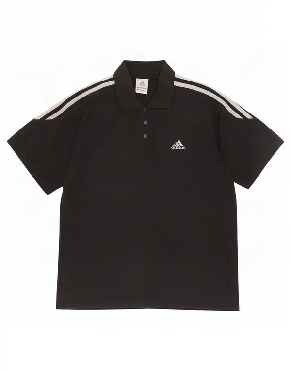 Adidas Polo para hombre UK 42/44 Grande Negro Algodón
