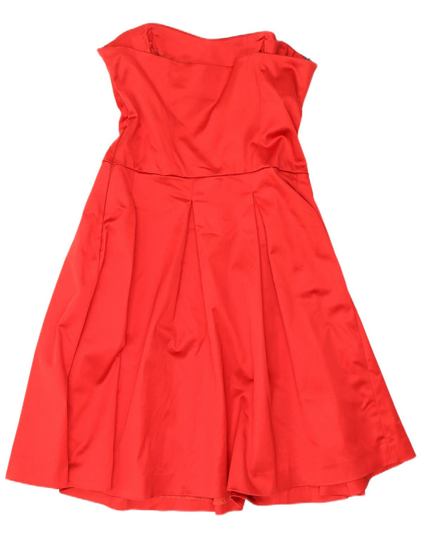 Vestido sin tirantes para mujer Coast UK 46 Large Acetato rojo