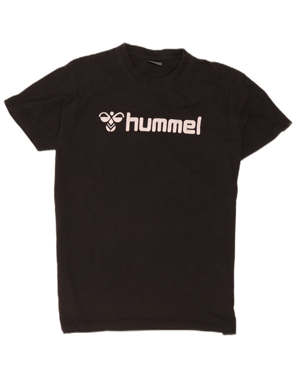 Hummel - Camiseta gráfica para hombre, talla grande, color negro