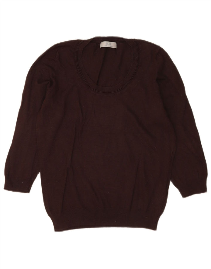 Marks & Spencer - Jersey para mujer con cuello barco, talla 40, color marrón medio