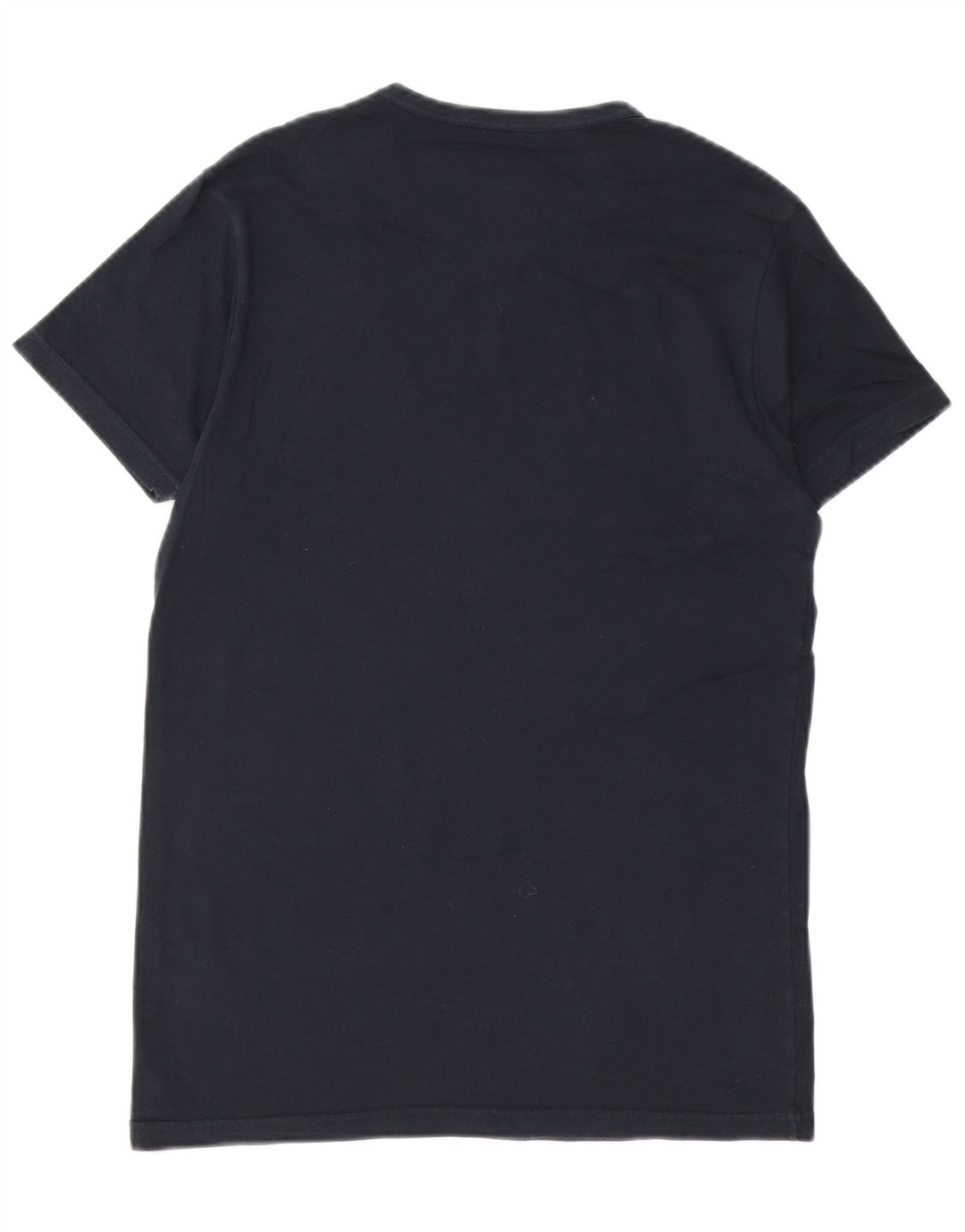Emporio Armani Hombres Camiseta Gráfica Top Medio Algodón Negro