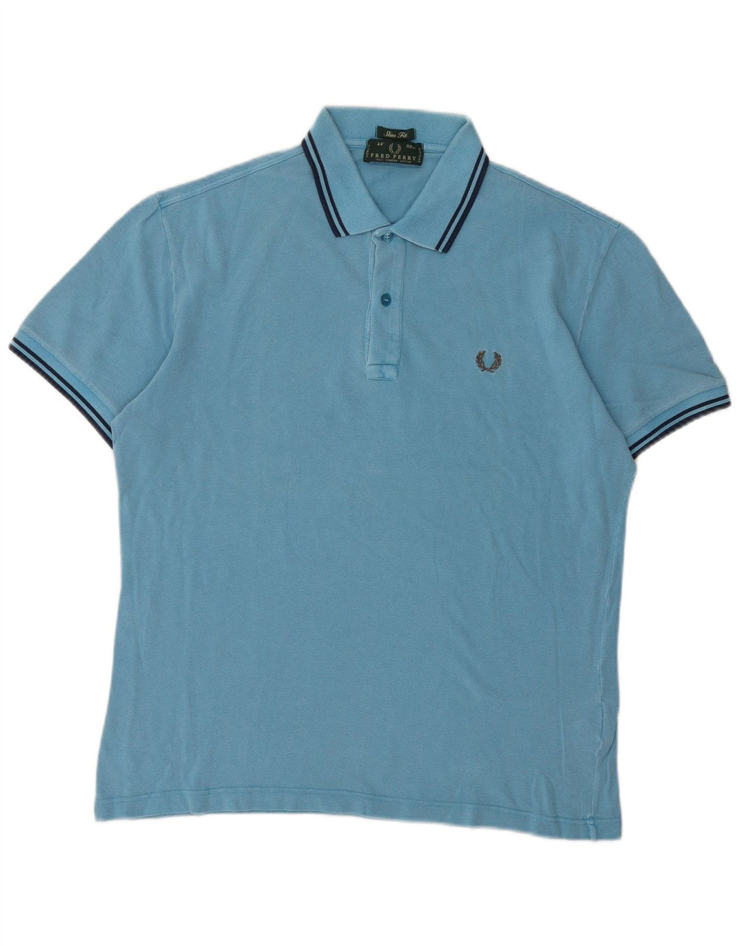 Fred Perry Hombre Polo Slim Fit De Algodón Azul Medio