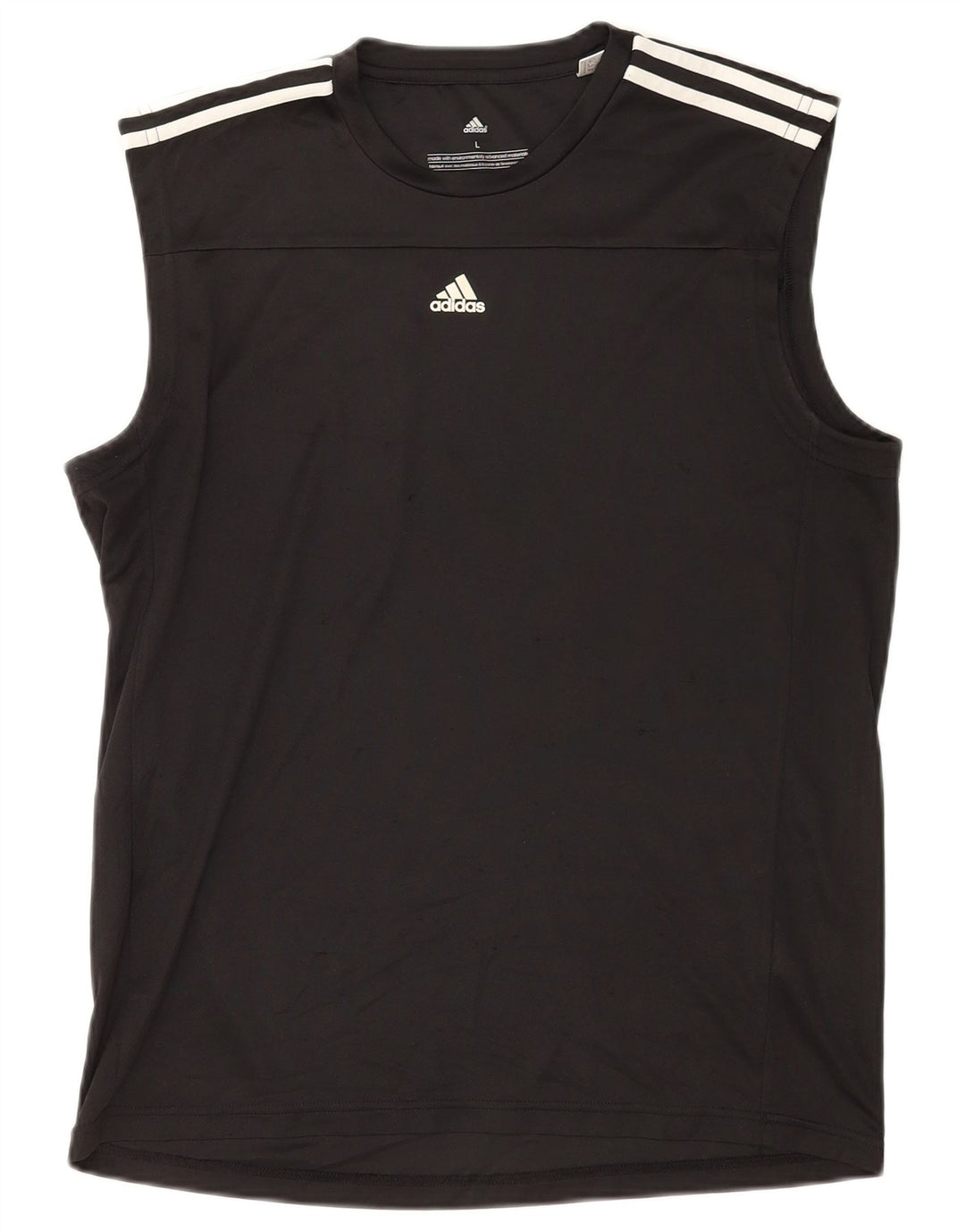 Adidas Mens Climalite Chaleco Top Grande Poliéster Negro