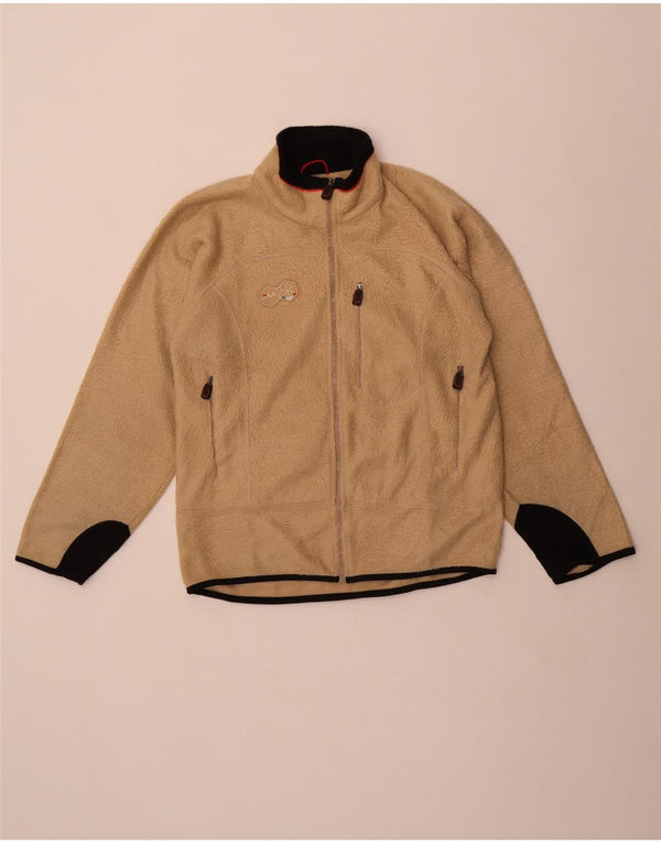 Fila Chaqueta polar para hombre UK 36 Small Beige Colorblock Poliéster