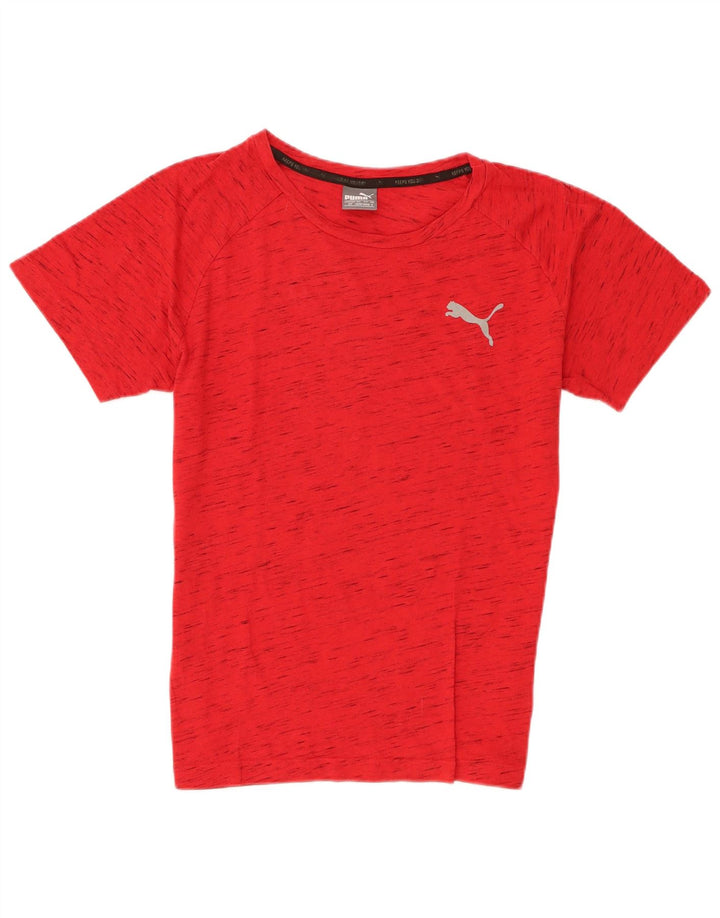 Camiseta Puma para hombre Top Small de algodón moteado rojo