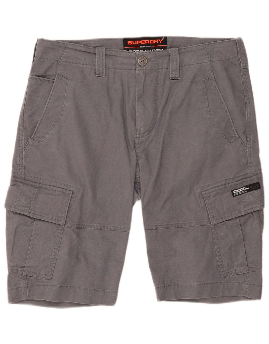 SUPERDRY Shorts cargo para hombre W32 Algodón gris medio