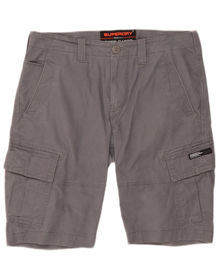 SUPERDRY Shorts cargo para hombre W32 Algodón gris medio