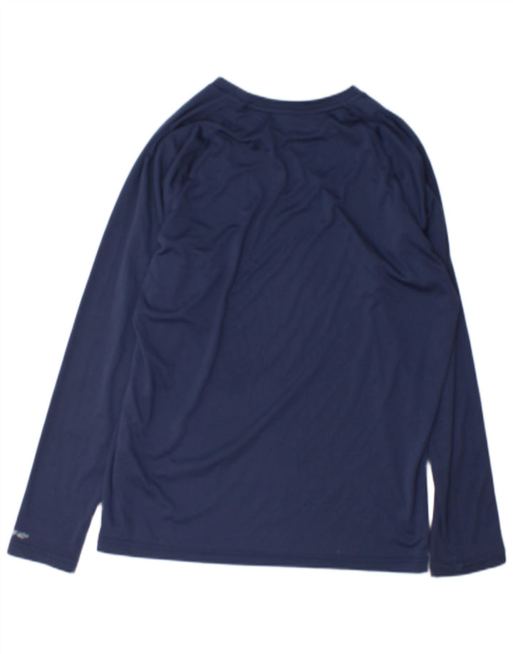 Camiseta Nike Dri Fit para hombre de manga larga azul marino mediano